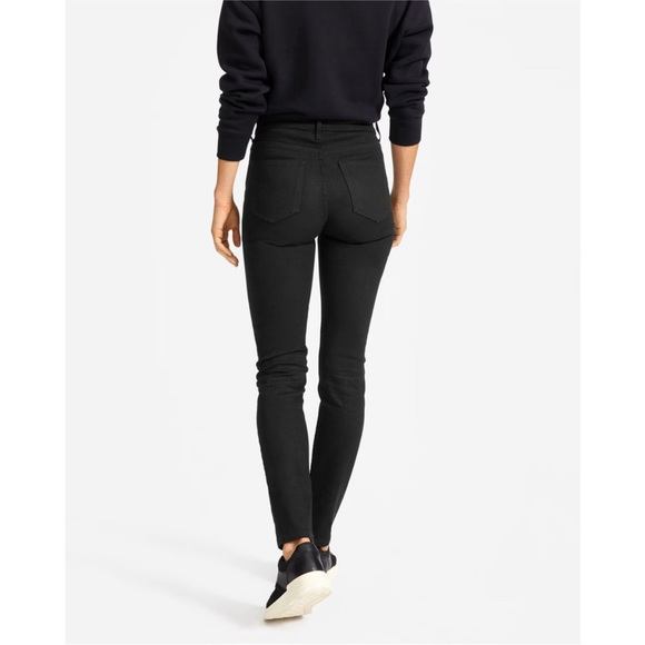 Everlane High Rise Skinny Dark Black Denim sz 29 Regular Stretch Classic Jeans - Picture 2 of 7